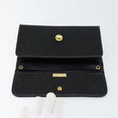 Christian Dior Trotter Canvas Clutch Bag Black Gold Auth 149470-13