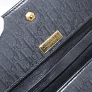 Christian Dior Trotter Canvas Clutch Bag Black Gold Auth 149470-14