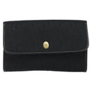 Christian Dior Trotter Canvas Clutch Bag Black Gold Auth 149470-2