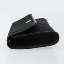 Christian Dior Trotter Canvas Clutch Bag Black Gold Auth 149470-5