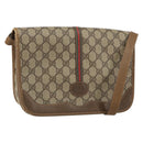 GUCCI GG Supreme Web Sherry Line Shoulder Bag PVC Beige 001 066 0551 Auth 149475-1