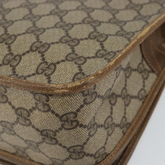 GUCCI GG Supreme Web Sherry Line Shoulder Bag PVC Beige 001 066 0551 Auth 149475