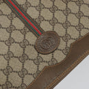 GUCCI GG Supreme Web Sherry Line Shoulder Bag PVC Beige 001 066 0551 Auth 149475-17