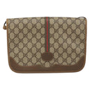 GUCCI GG Supreme Web Sherry Line Shoulder Bag PVC Beige 001 066 0551 Auth 149475-13