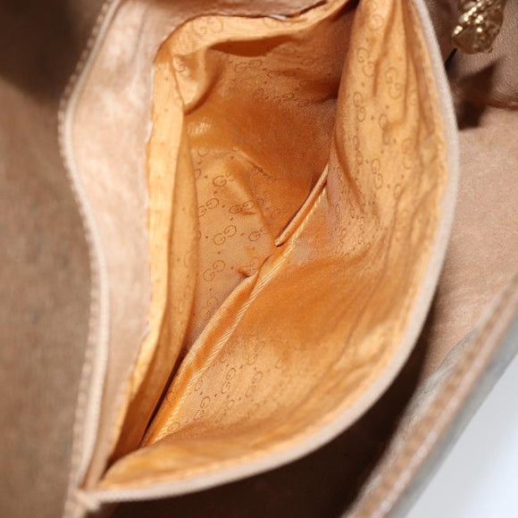 GUCCI GG Supreme Web Sherry Line Shoulder Bag PVC Beige 001 066 0551 Auth 149475