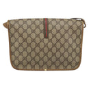 GUCCI GG Supreme Web Sherry Line Shoulder Bag PVC Beige 001 066 0551 Auth 149475-2