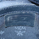 MCM Logogram Vicetos Hand Bag PVC 2way White Gold Auth 149478-22