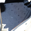 MCM Logogram Vicetos Hand Bag PVC 2way White Gold Auth 149478-11