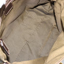 FENDI Zucca Canvas Hand Bag Black Brown Auth 149479-11