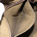 FENDI Zucca Canvas Hand Bag Black Brown Auth 149479-23