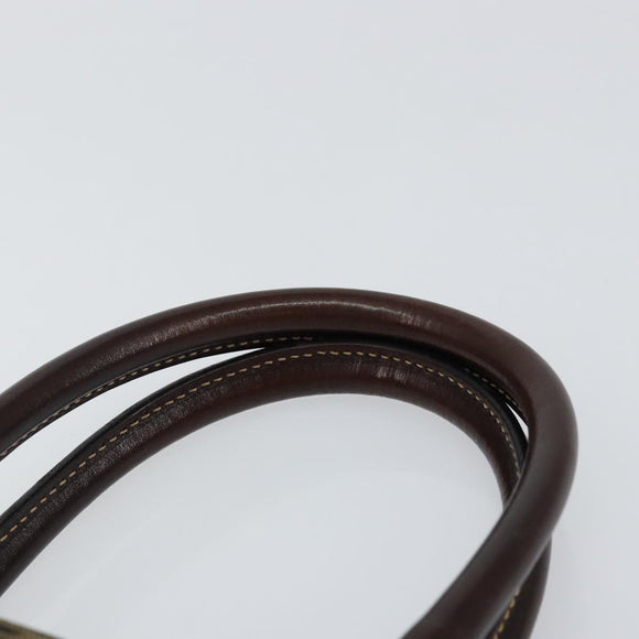 FENDI Zucca Canvas Hand Bag Black Brown Auth 149479