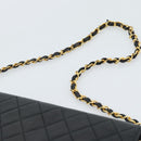 CHANEL Matelasse Chain Shoulder Bag Lamb Skin Black Gold CC Auth 149481-8