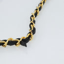 CHANEL Matelasse Chain Shoulder Bag Lamb Skin Black Gold CC Auth 149481-14
