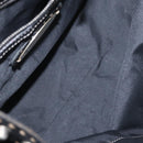 FENDI Studs Celeria Tote Bag Canvas Black Silver Auth 149482-11