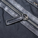 FENDI Studs Celeria Tote Bag Canvas Black Silver Auth 149482-19