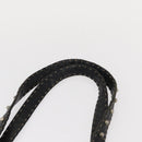 FENDI Studs Celeria Tote Bag Canvas Black Silver Auth 149482-8
