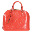 LOUIS VUITTON Monogram Vernis Alma PM Hand Bag Rose Rich M90256 LV Auth 149485V-1