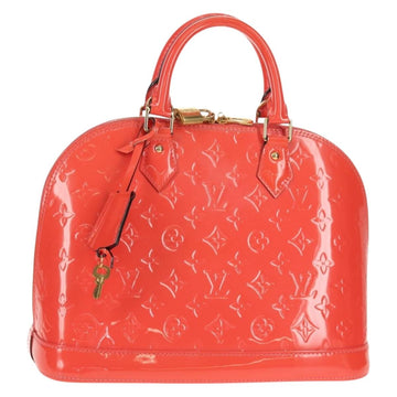 LOUIS VUITTON Monogram Vernis Alma PM Hand Bag Rose Rich M90256 LV Auth 149485V