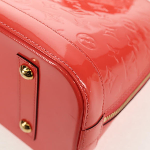 LOUIS VUITTON Monogram Vernis Alma PM Hand Bag Rose Rich M90256 LV Auth 149485V