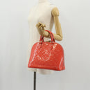 LOUIS VUITTON Monogram Vernis Alma PM Hand Bag Rose Rich M90256 LV Auth 149485V-23