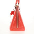 LOUIS VUITTON Monogram Vernis Alma PM Hand Bag Rose Rich M90256 LV Auth 149485V-3
