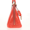 LOUIS VUITTON Monogram Vernis Alma PM Hand Bag Rose Rich M90256 LV Auth 149485V-4