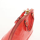 LOUIS VUITTON Monogram Vernis Alma PM Hand Bag Rose Rich M90256 LV Auth 149485V-6
