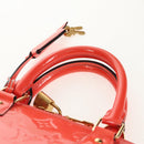 LOUIS VUITTON Monogram Vernis Alma PM Hand Bag Rose Rich M90256 LV Auth 149485V-14