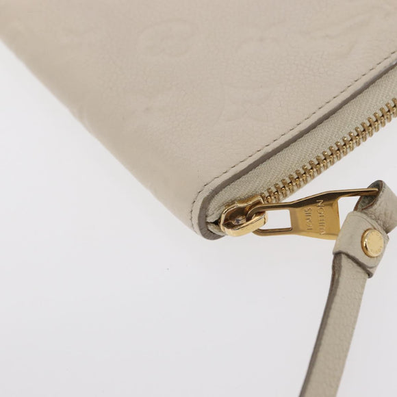 LOUIS VUITTON Monogram Empreinte Zippy Wallet White TN0146 LV Auth 149489