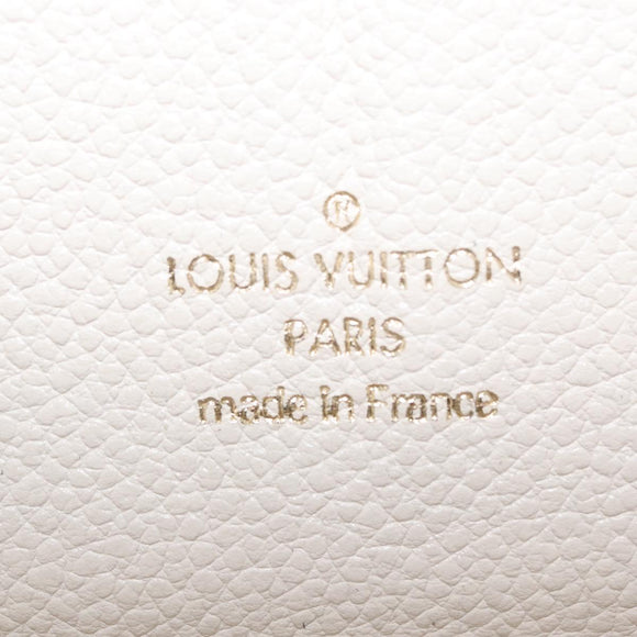 LOUIS VUITTON Monogram Empreinte Zippy Wallet White TN0146 LV Auth 149489