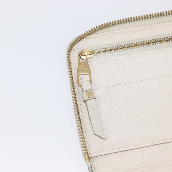 LOUIS VUITTON Monogram Empreinte Zippy Wallet White TN0146 LV Auth 149489