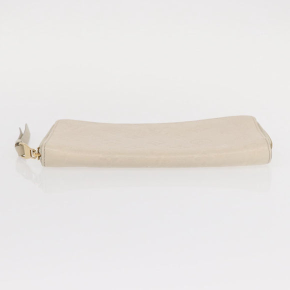 LOUIS VUITTON Monogram Empreinte Zippy Wallet White TN0146 LV Auth 149489