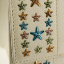 Jimmy Choo Studs Hand Bag Leather 2way White Silver Auth 149491M-21