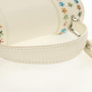 Jimmy Choo Studs Hand Bag Leather 2way White Silver Auth 149491M-7