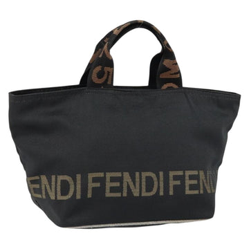 FENDI Hand Bag Nylon Black Auth 149492