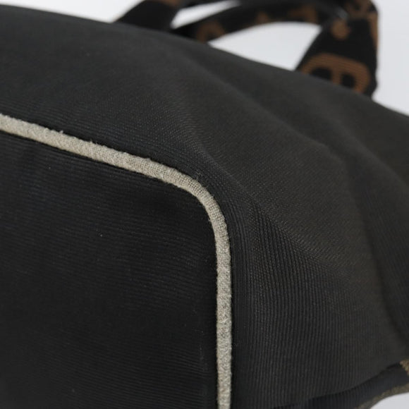 FENDI Hand Bag Nylon Black Auth 149492