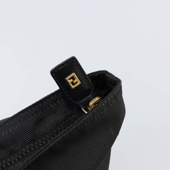FENDI Hand Bag Nylon Black Auth 149492
