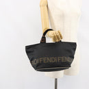 FENDI Hand Bag Nylon Black Auth 149492-20