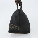 FENDI Hand Bag Nylon Black Auth 149492-3