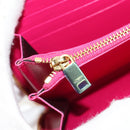 SAINT LAURENT V Stitch Long Wallet Leather Pink CC Auth 149493M-20