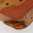 MCM Logogram Vicetos Shoulder Bag PVC Leather Brown Gold Auth 149501-15