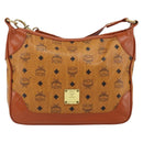 MCM Logogram Vicetos Shoulder Bag PVC Leather Brown Gold Auth 149501-13