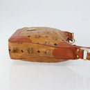 MCM Logogram Vicetos Shoulder Bag PVC Leather Brown Gold Auth 149501-3