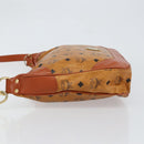 MCM Logogram Vicetos Shoulder Bag PVC Leather Brown Gold Auth 149501-4