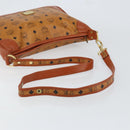 MCM Logogram Vicetos Shoulder Bag PVC Leather Brown Gold Auth 149501-7
