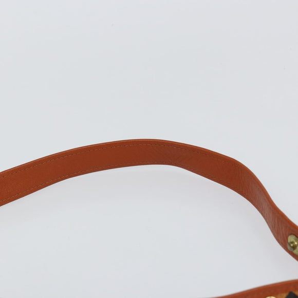 MCM Logogram Vicetos Shoulder Bag PVC Leather Brown Gold Auth 149501