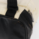 CHANEL Sports Line COCO Mark Backpack Nylon Leather White Silver CC Auth 149508-15