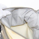 CHANEL Sports Line COCO Mark Backpack Nylon Leather White Silver CC Auth 149508-22