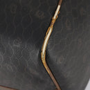 Christian Dior Honeycomb Canvas Boston Bag PVC Black Brown Auth 149510-10