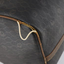 Christian Dior Honeycomb Canvas Boston Bag PVC Black Brown Auth 149510-11